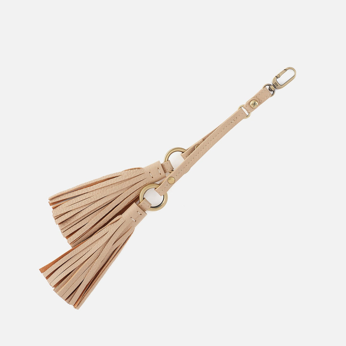 Ring Tassel Swag in Pebbled Leather - Linen | HOBO