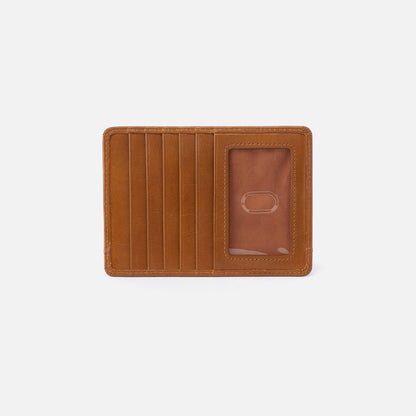 Euro Slide Card Case In Polished Leather - Truffle | HOBO