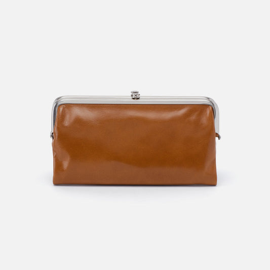 Lauren Clutch-Wallet In Polished Leather - Truffle | HOBO