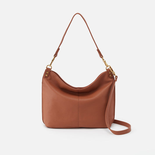 Pier Shoulder Bag in Pebbled Leather - Cashew | HOBO