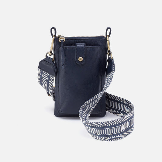 Cia Phone Crossbody in Pebbled Leather - Sapphire | HOBO