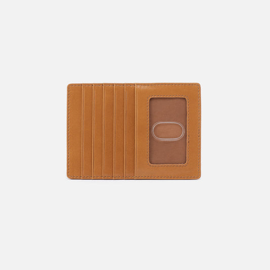 Euro Slide Card Case In Polished Leather - Natural | HOBO