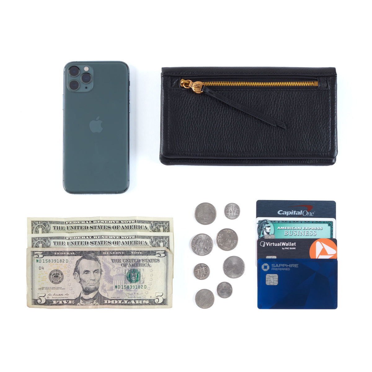 Lumen Continental Wallet In Pebbled Leather - Taupe | HOBO