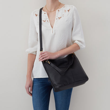 Pier Shoulder Bag In Pebbled Leather - Taupe | HOBO