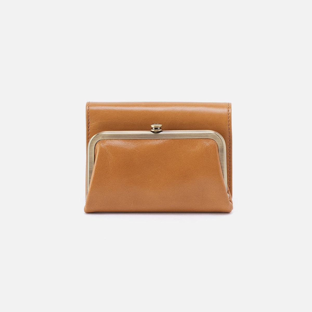 Robin Compact Wallet In Polished Leather - Natural | HOBO