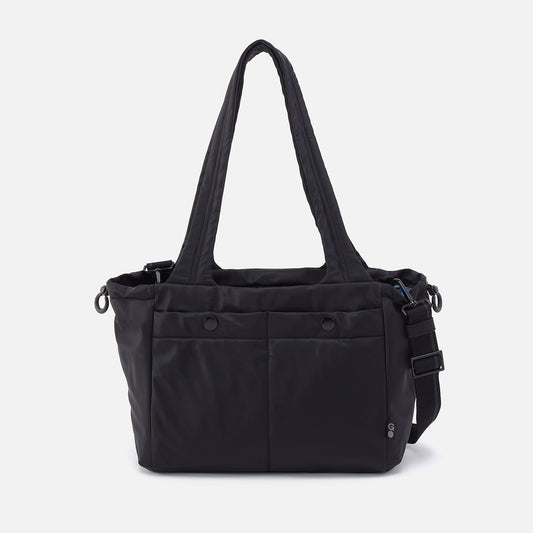 ALL IN ONE Tote in CaRefiber recycled nylon - Jet | HOBO