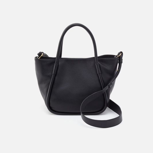 Margot Satchel In Pebbled Leather - Black | HOBO
