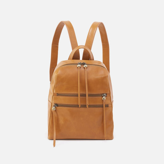 Billie Backpack In Polished Leather - Natural | HOBO