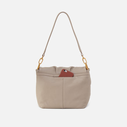 Harley Convertible Shoulder Bag In Pebbled Leather - Taupe | HOBO
