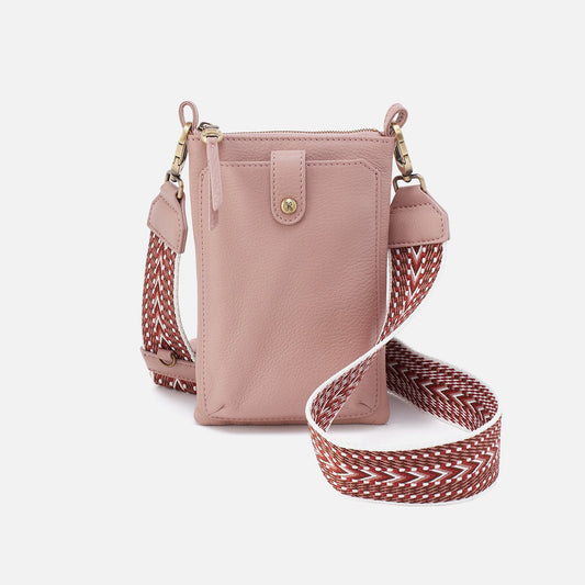 Cass Phone Crossbody In Pebbled Leather - Blush | HOBO