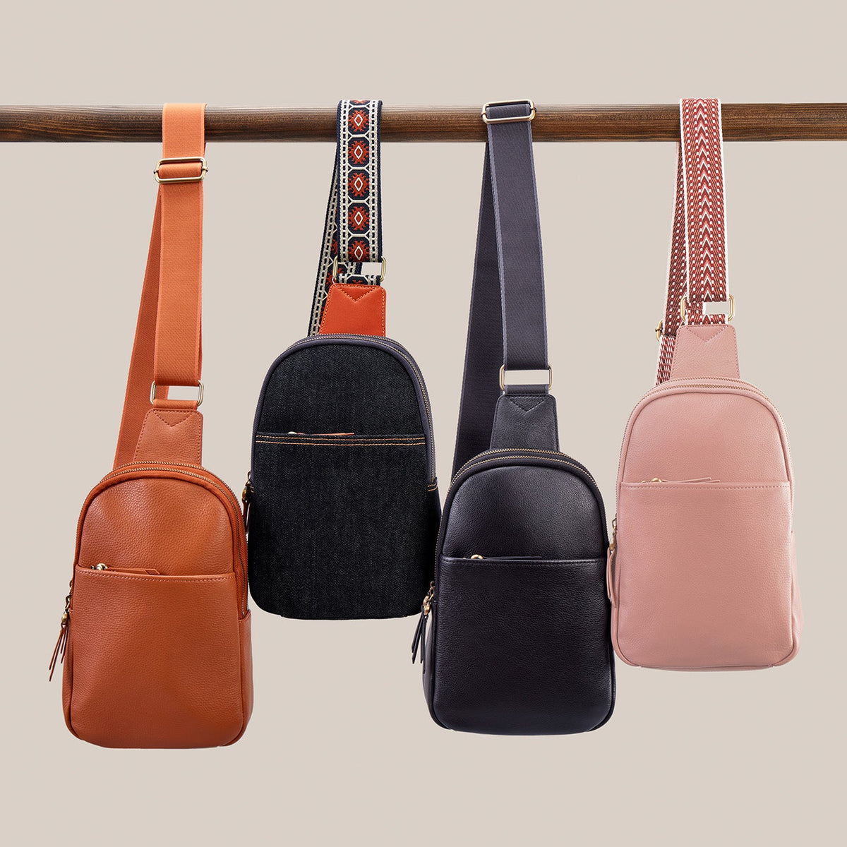 Cass Sling In Pebbled Leather - Black | HOBO