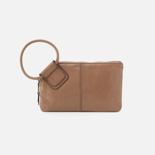 Sable Wristlet In Polished Leather - Cashmere | HOBO
