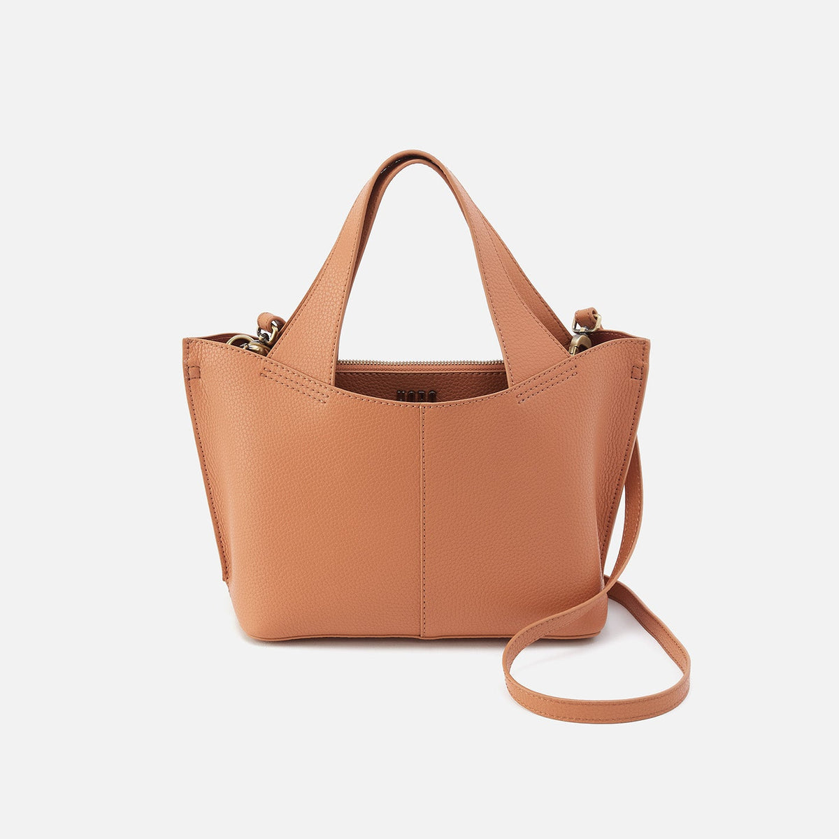 Vida Small Tote in Micro Pebbled Leather - Biscuit | HOBO