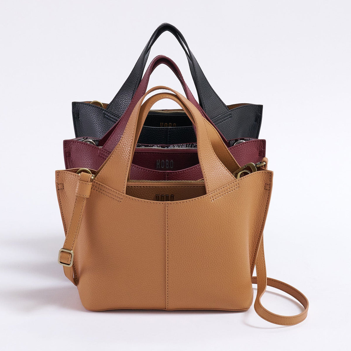 Vida Small Tote in Micro Pebbled Leather - Biscuit | HOBO