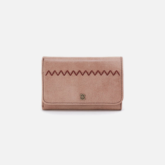 Jill Trifold Wallet In Buffed Leather - Hazel | HOBO