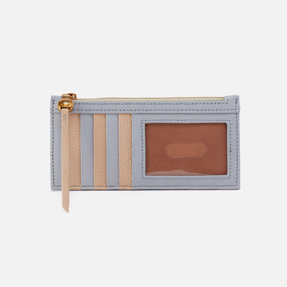 Carte Card Case In Pebbled Leather - Blue Pearl | HOBO