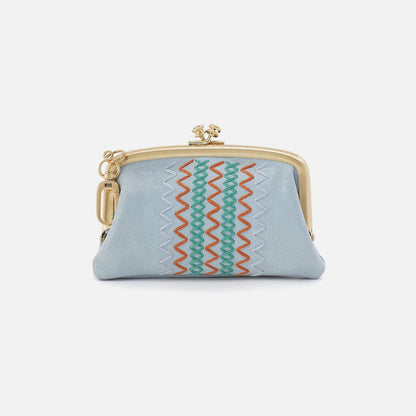 Cheer Frame Pouch In Buffed Leather - Sky | HOBO