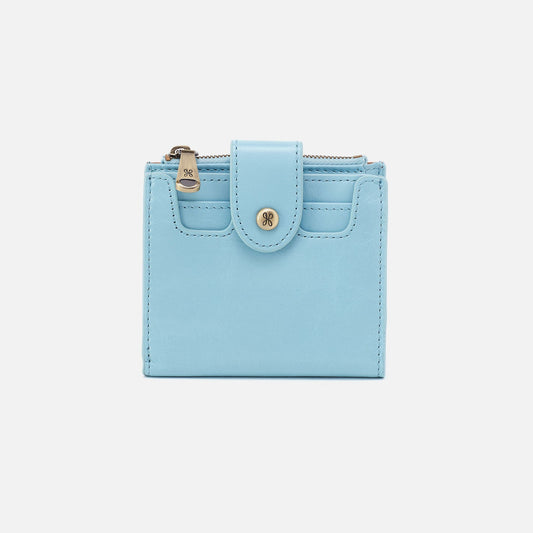 Dunn Mini Wallet In Polished Leather - Stratosphere | HOBO