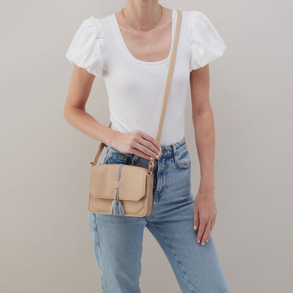 Eden Small Crossbody In Pebbled Leather - Linen | HOBO