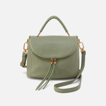 Fern Top Handle Satchel In Pebbled Leather - Watercress | HOBO