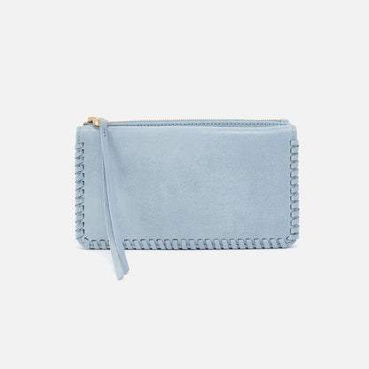 Foray Large Wallet In Buffed Leather - Sky | HOBO