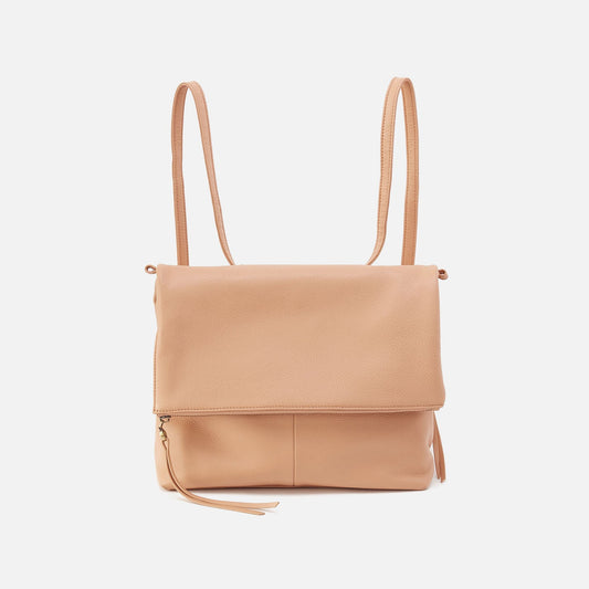 Grant Backpack In Pebbled Leather - Porcini | HOBO