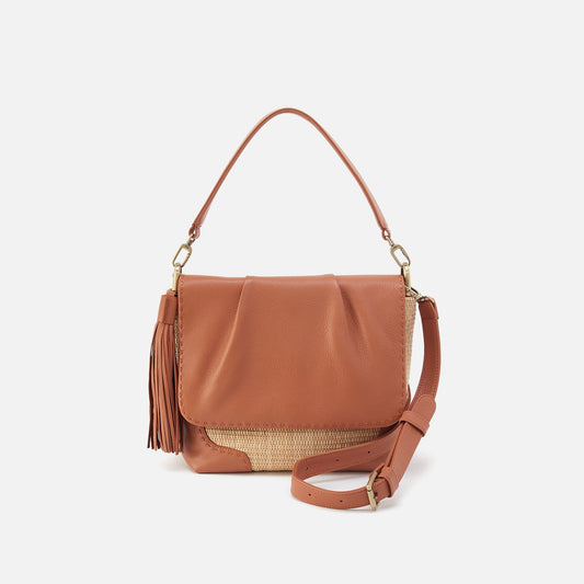 Harley Convertible Shoulder Bag in Woven Straw - Natural Straw | HOBO