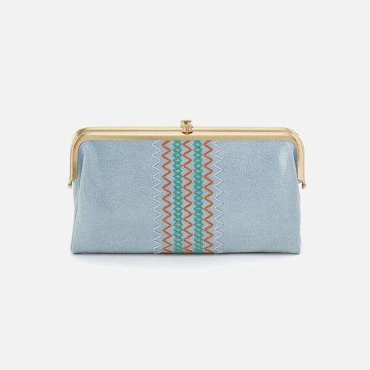 Lauren Clutch-Wallet In Buffed Leather - Sky | HOBO