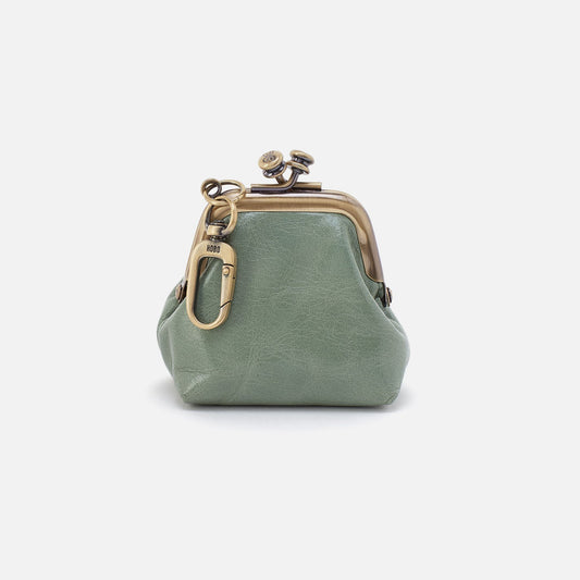 Run Frame Pouch In Polished Leather - Jade | HOBO