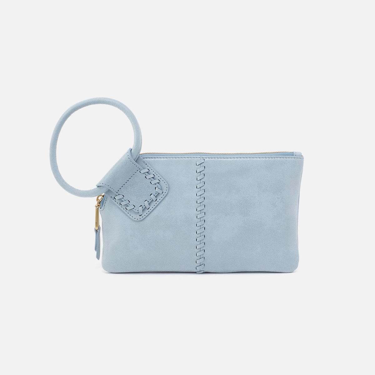 Sable Wristlet In Buffed Leather - Sky | HOBO