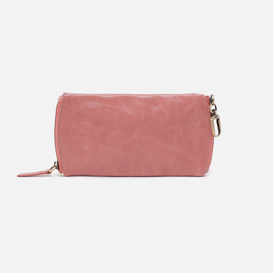 Spark Double Eyeglass Case In Polished Leather - Rose | HOBO