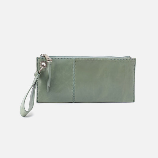 Vida Wristlet In Polished Leather - Jade | HOBO
