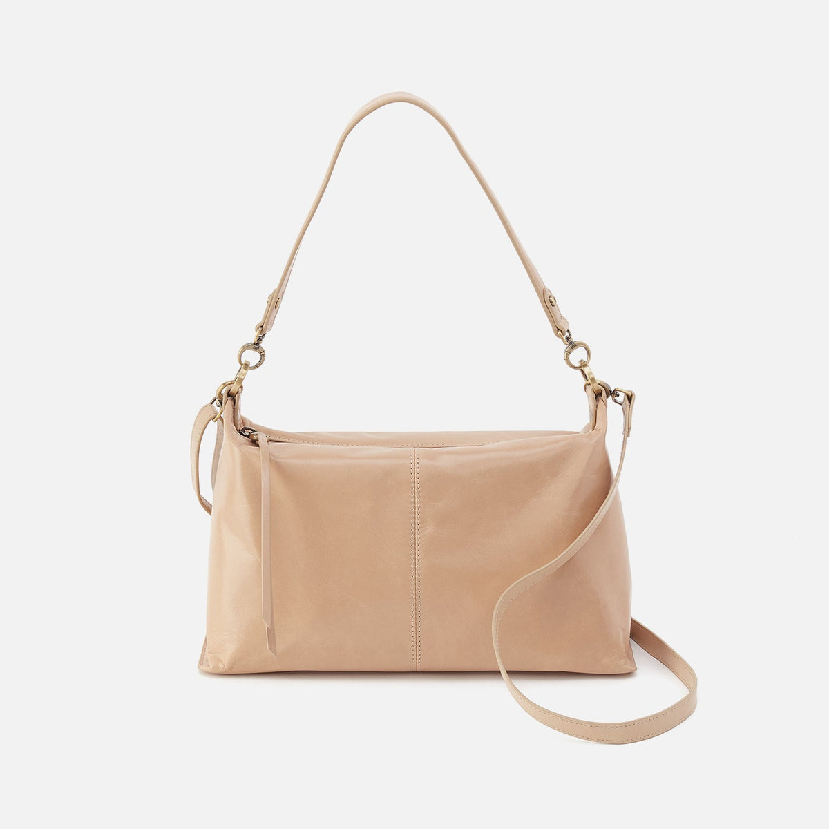 Avon Shoulder Bag In Polished Leather - Sand | HOBO