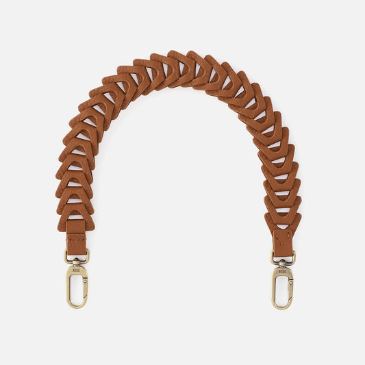 Petty Leather Link Strap in Pebbled Leather - Warm Honey | HOBO
