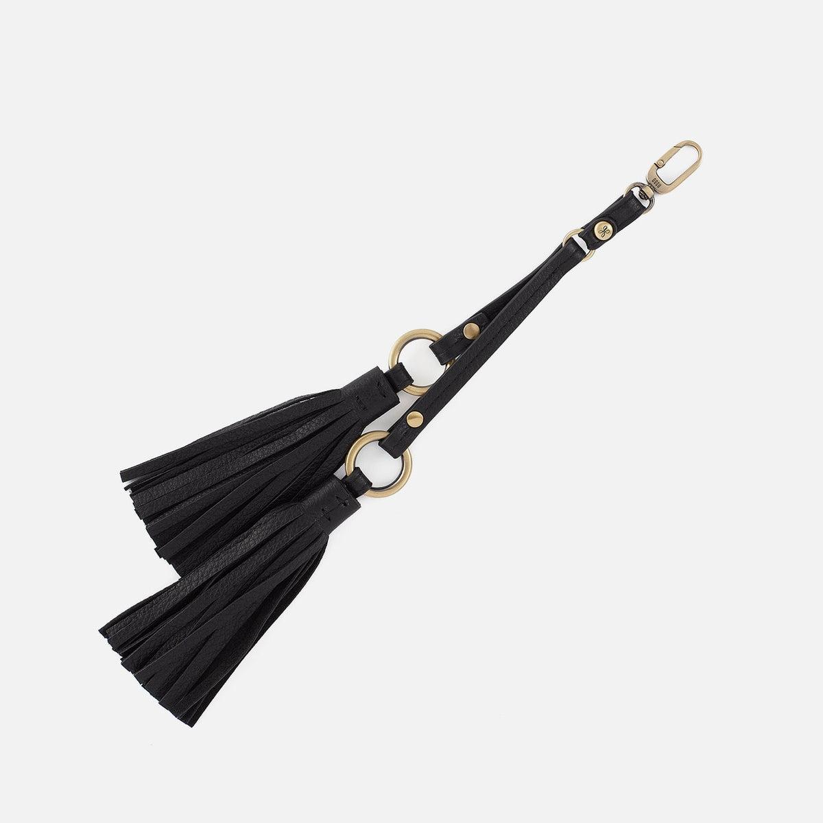 Ring Tassel Swag in Pebbled Leather - Black | HOBO