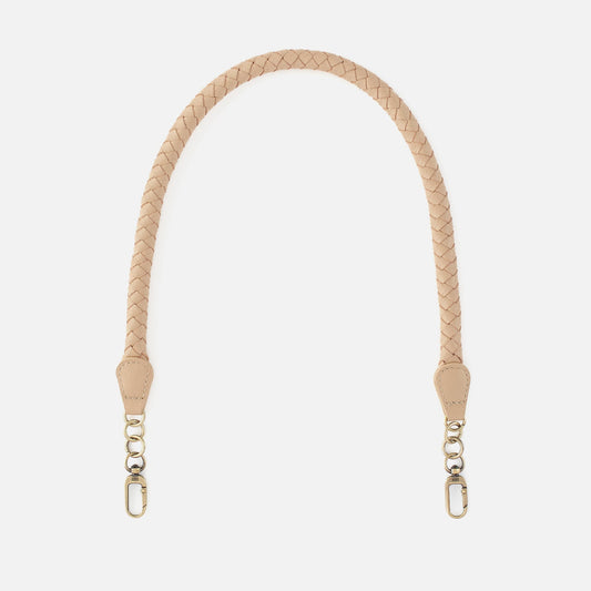Skinny Braid Strap in Pebbled Leather - Linen | HOBO