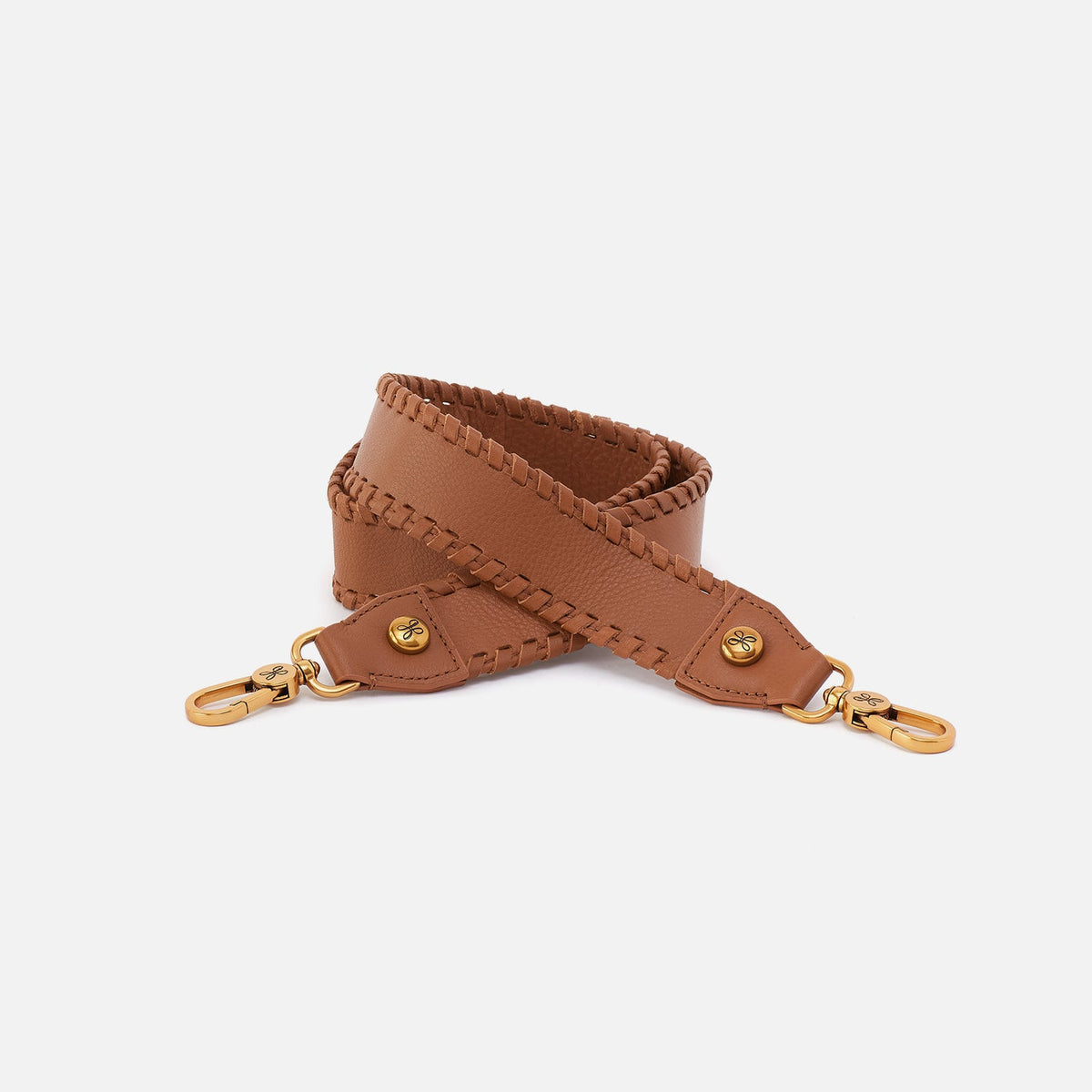 Whipstitch Guitar Strap In Pebbled Leather - Warm Honey | HOBO