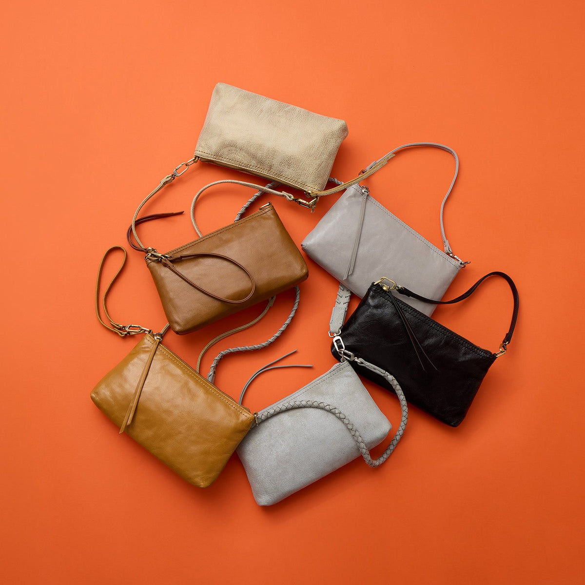 Darcy Crossbody In Buffed Leather - Misty Harbor | HOBO