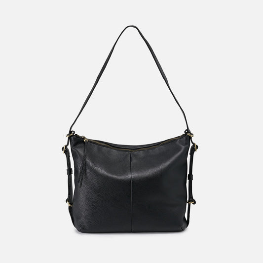 Emily Convertible Backpack In Pebbled Leather - Black | HOBO