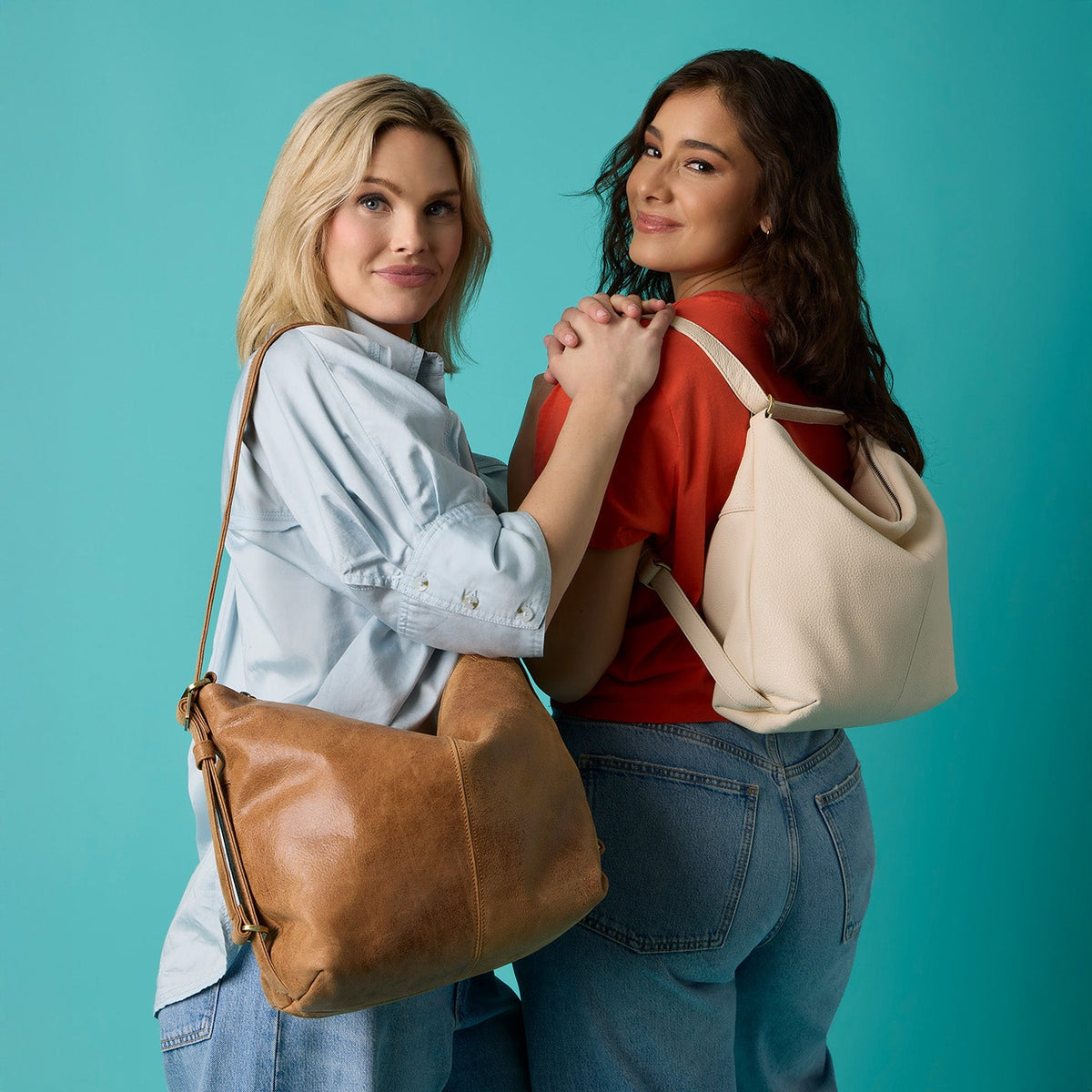 Emily Convertible Backpack In Pebbled Leather - Cream | HOBO