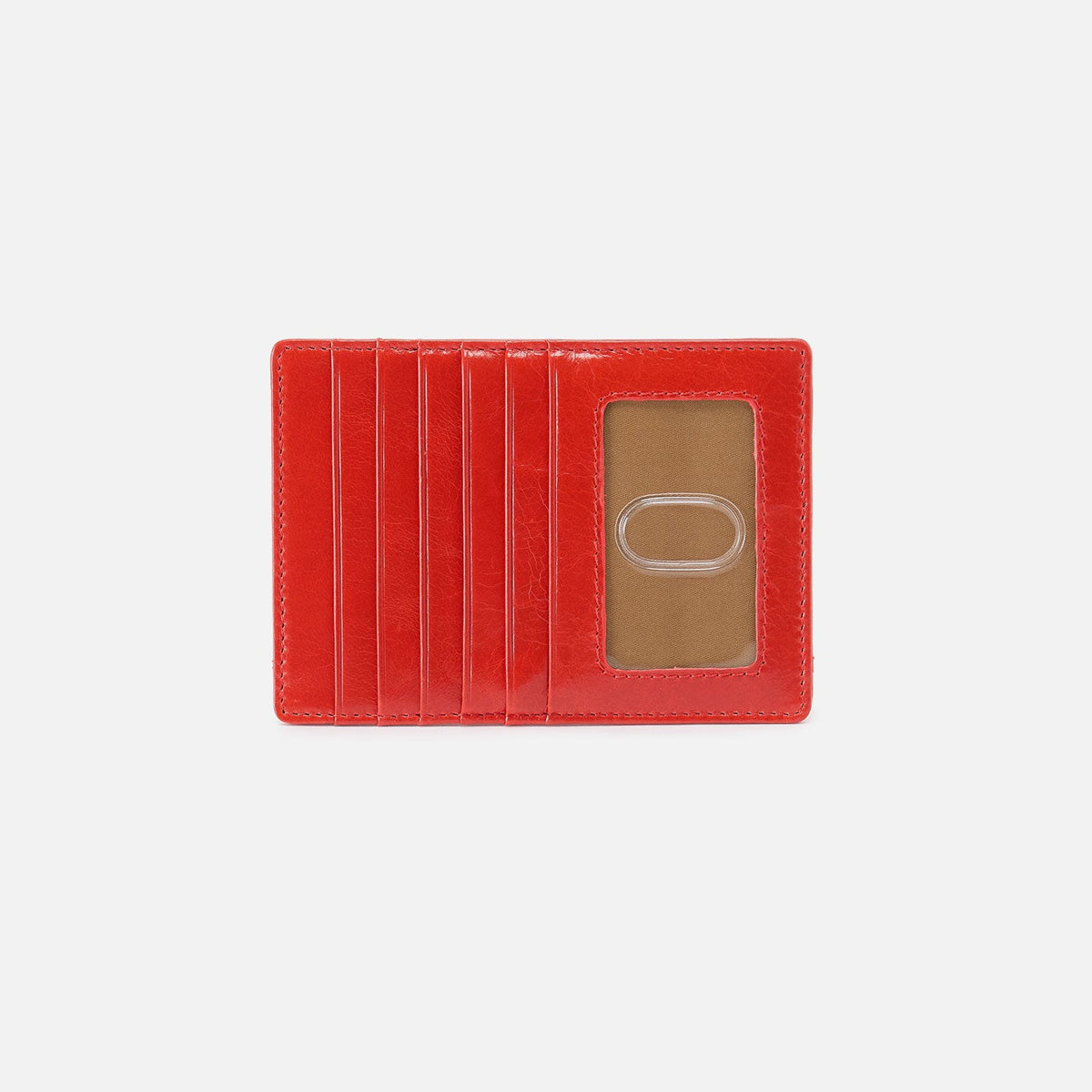 Euro Slide Card Case In Polished Leather - Grenadine | HOBO