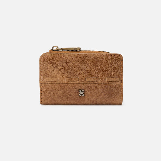 Jill Card Case In Buffed Leather - Whiskey | HOBO