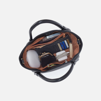 Margot Satchel In Pebbled Leather - Burnished Caramel Caning | HOBO