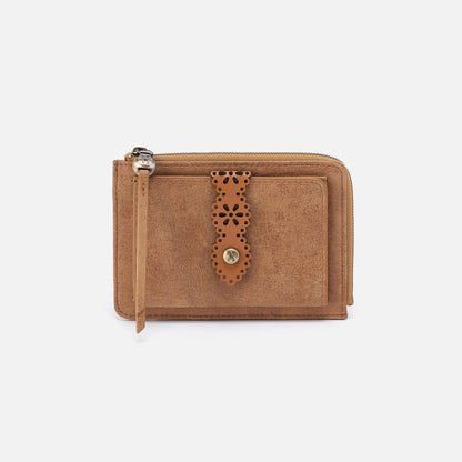 Tabby Zip Medium Wallet In Buffed Leather - Whiskey | HOBO